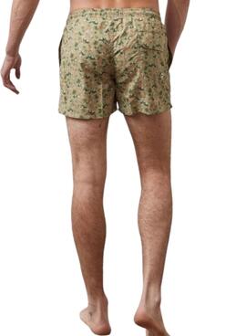 Maillot de bain Altonadock vert imprimé Hawaï pour homme