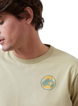 T-shirt Altonadock Print Front Yellow For Men