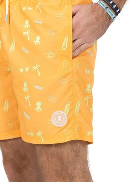 Maillot de bain El Pulpo Tropical Orange Pour Homme