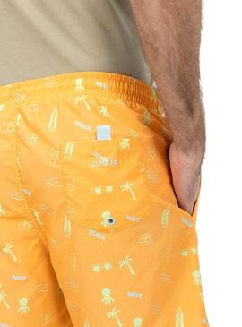 Maillot de bain El Pulpo Tropical Orange Pour Homme