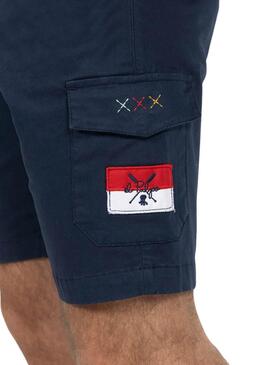 Bermuda El Pulpo Patch Cargo Marin Pour Homme