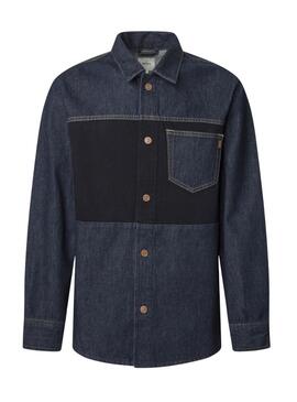 Chemise Pepe Jeans Baz denim bicolore pour homme