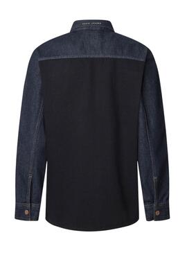 Chemise Pepe Jeans Baz denim bicolore pour homme