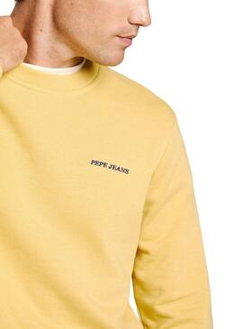 Sweatshirt Pepe Jeans Damian jaune pour homme