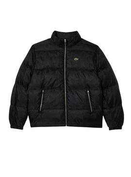 Veste matelassée Lacoste jacquard monogramme noir pour homme