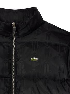 Veste matelassée Lacoste jacquard monogramme noir pour homme