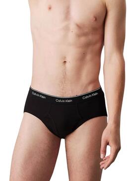 Paquet de 3 slips Calvin Klein noirs pour hommes
