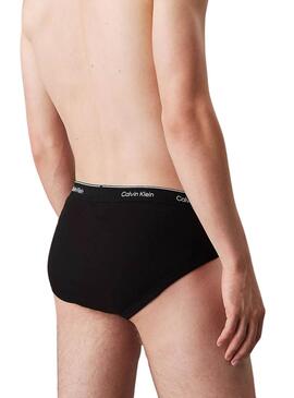Paquet de 3 slips Calvin Klein noirs pour hommes