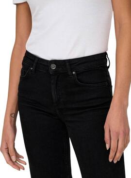 Pantalon en jean Only Blush negro recto para mujer