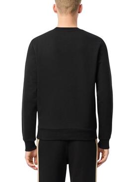 Sweatshirt Lacoste avec des blocs de couleur noire pour homme.