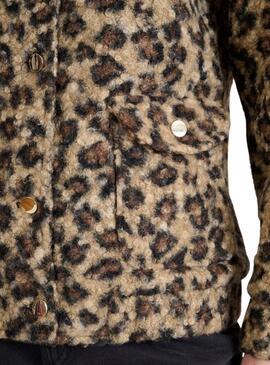 Veste léopard pour femme Naf Naf.