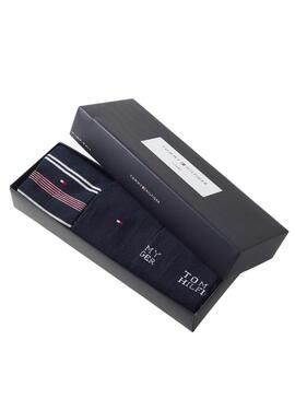 Boîte cadeau 3 Chaussettes Tommy Hilfiger marine pour homme