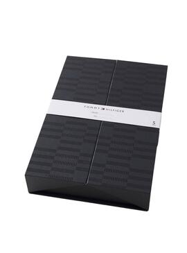 Boîte cadeau 5 chaussettes Tommy Hilfiger rayures et pois noirs pour homme