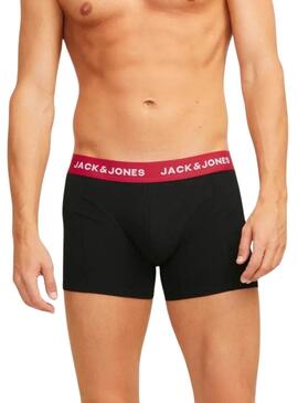 Pack 3 Boxers Jack and Jones Joe negro pour homme.