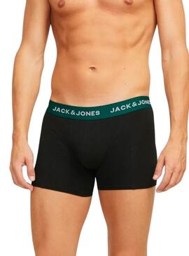 Pack 3 Boxers Jack and Jones Joe negro pour homme.