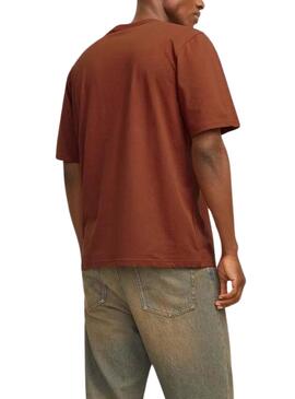 T-shirt Jack and Jones Vesterbro marrón pour homme
