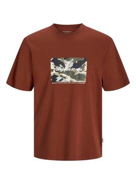 T-shirt Jack and Jones Vesterbro marrón pour homme