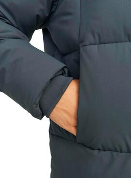 Manteau matelassé Jack and Jones Vesterbro long vert pour homme.