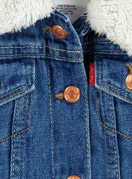 Veste Levi's Sherpa Trucker Bleue pour Fille