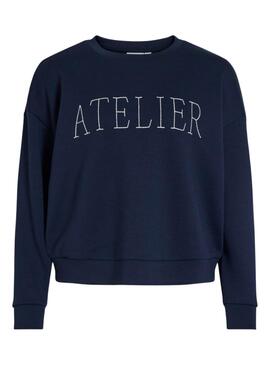 Sweatshirt Vila Visiffi bleue marine pour femme