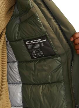 Parka Jack and Jones Ekeen verte pour homme