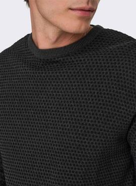 Maillot Only and Sons gris pour homme