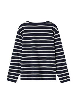 T-shirt Name It Tovelina à rayures bleu marine