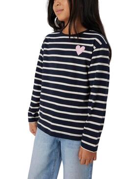 T-shirt Name It Tovelina à rayures bleu marine