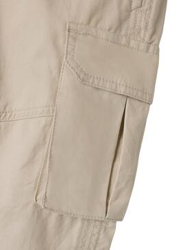 Pantalon Name It Rose beige cargo pour fille