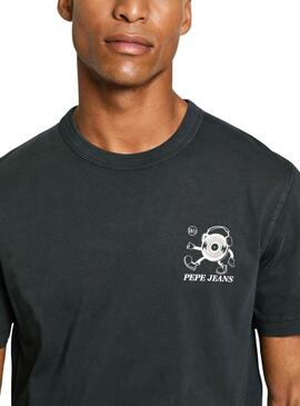 T-shirt Pepe Jeans Dean noir pour homme