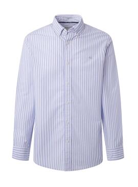 Chemise Pepe Jeans Ander à rayures bleues pour homme