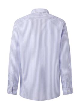 Chemise Pepe Jeans Ander à rayures bleues pour homme