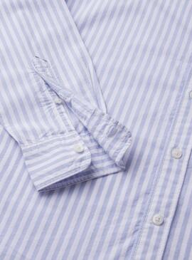 Chemise Pepe Jeans Ander à rayures bleues pour homme