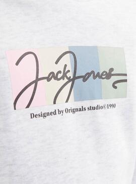 Sweat à capuche Jack and Jones Portland gris pour enfant