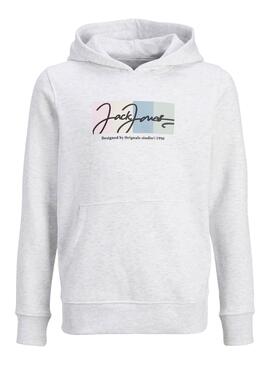 Sweat à capuche Jack and Jones Portland gris pour enfant