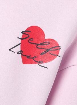 Sweat-shirt Name It Terren cropped rose pour fille