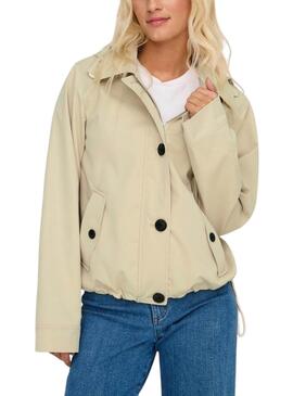 Parka Only Norma beige pour femme