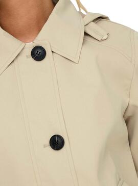 Parka Only Norma beige pour femme