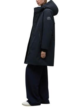 Parka Ecoalf Glamouralf noire pour femme