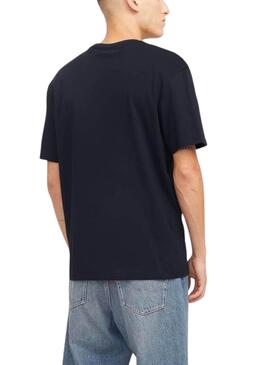 T-shirt Jack and Jones Bryan bleu marine pour homme