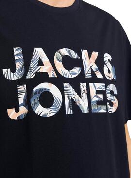 T-shirt Jack and Jones Bryan bleu marine pour homme
