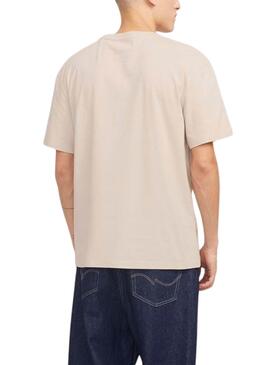T-shirt Jack and Jones Bryan beige pour homme