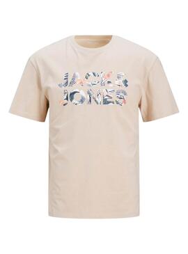 T-shirt Jack and Jones Bryan beige pour homme