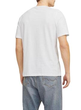 T-shirt Jack and Jones Simon blanc pour homme
