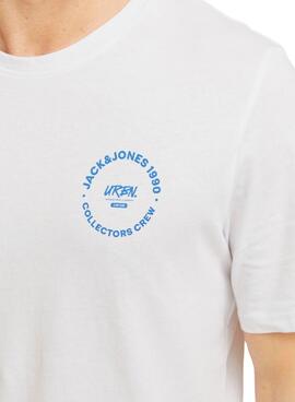 T-shirt Jack and Jones Simon blanc pour homme