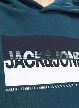 T-shirt Jack and Jones Nolan turquoise pour enfant