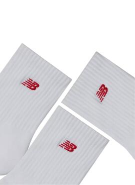 Paquet de chaussettes New Balance blanches pour femme et homme