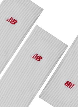 Chaussettes New Balance Logo blanches pour femmes et hommes
