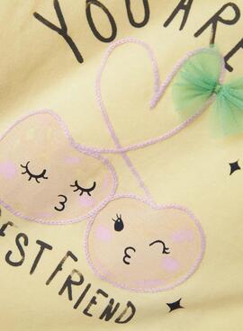 T-shirt Name It Bethany jaune pour fille