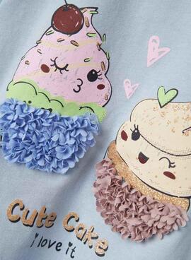 T-shirt Name It Bethany bleu clair pour fille